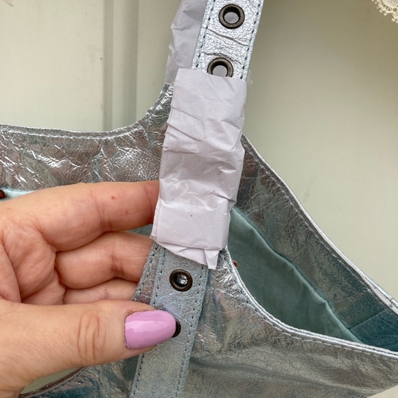 Free People Rebel Leather Harness, Color Stardust, M $98.00 NWT - Picture 5 of 11